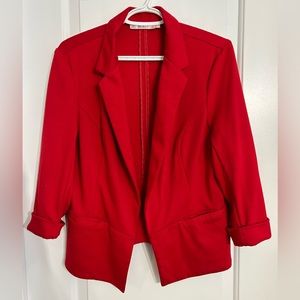 RICKIS GORGEOUS BRIGHT RED BLAZER, size L, EUC
